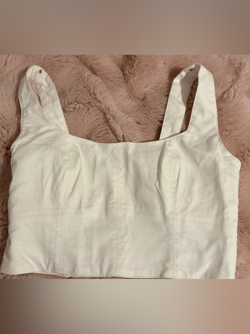 Banana Republic White Cropped Tank Top